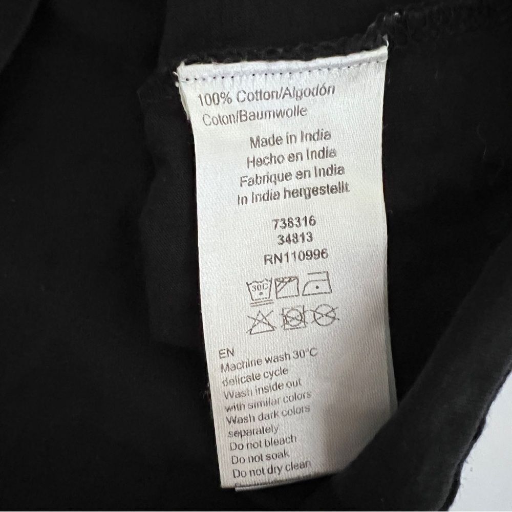 Fox Cotton Short Sleeve Sequined Black Shirt Dreamer Girls 4 Euc — image 5 of 5